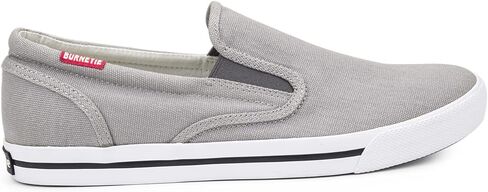 حذاء Burnetie الرجالي من القماش الكتاني ذو الرقبة المنخفضة والكلاسيكية مع نعل داخلي ناعم للمشي سهل الارتداء in Kuwait