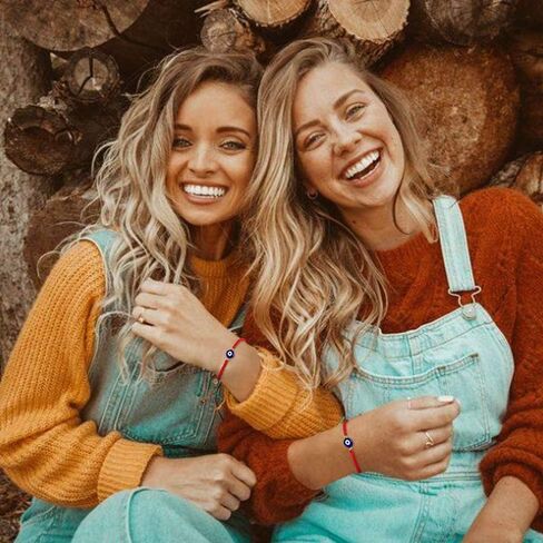 Seyaa اليدوية الشر العين أساور سلسلة حمراء سوار Ojo Turco Kabbalah حماية الحظ تميمة أتمنى سوار مجوهرات للنساء الرجال أصدقاء الأسرة in Kuwait