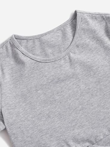 تيشيرتات Romwe للفتيات ذات أكمام قصيرة متقاطعة وجذابة ذات أكمام قصيرة in Kuwait