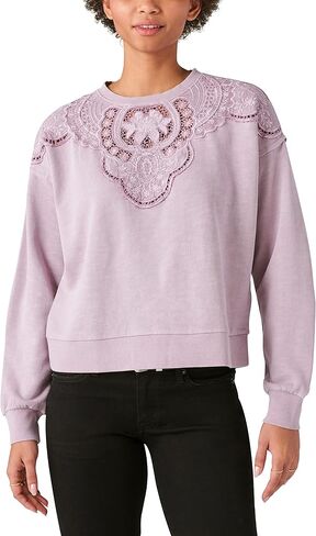 Lucky Brand Women's Schiffley Cutwork Pullover Shirt in Saudi Arabia
