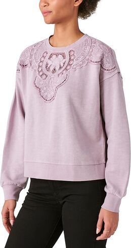 Lucky Brand Women's Schiffley Cutwork Pullover Shirt in Saudi Arabia