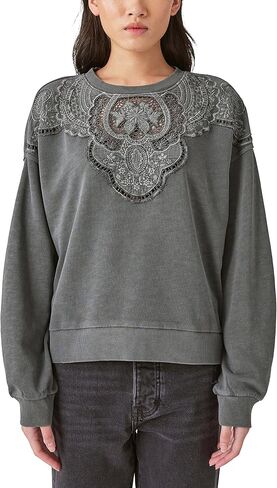 Lucky Brand Women's Schiffley Cutwork Pullover Shirt in Saudi Arabia