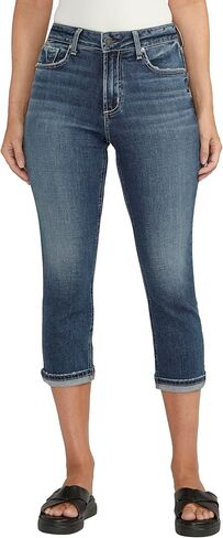 Silver Jeans Co. Women's Avery High Rise Curvy Fit Capri Jeans in Saudi Arabia