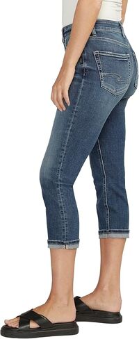 Silver Jeans Co. Women's Avery High Rise Curvy Fit Capri Jeans in Saudi Arabia
