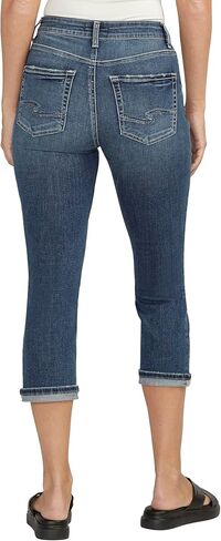 Silver Jeans Co. Women's Avery High Rise Curvy Fit Capri Jeans in Saudi Arabia