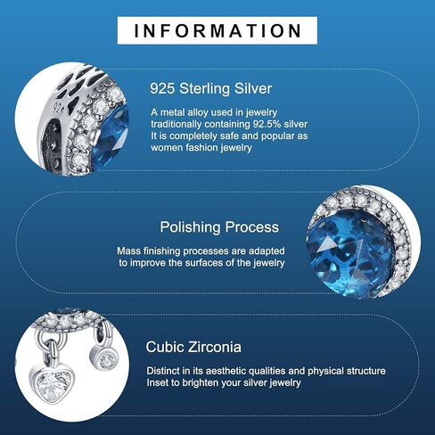 حلية إيزي توكسيدو بيرثستون لأساور باندورا تناسب سلسلة الأفعى الأوروبية S925 فضة مجوهرات هدايا للنساء الفتيات عيد الميلاد in Kuwait