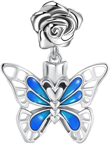 سحر الفراشة الأرجوانية للأساور الزرقاء المتدلية سحر عيد ميلاد الأمهات هدايا مجوهرات عيد الحب للنساء والفتيات in Kuwait