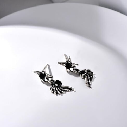 أقراط رجالي من الفضة الإسترليني عيار 925 أقراط كلاسيكية بتصميم عتيق للجنسين أقراط رائعة للنساء والرجال أقراط على الطراز القوطي الشرير للحفلات in Kuwait