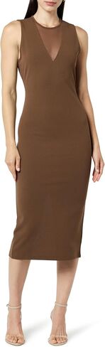 The Drop Women's Joce Mesh V-Neck Midi Dress in Saudi Arabia
