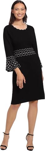 London Times Women's Knit Lurex Shine Dressy Occasion Event Sweater Dress in Saudi Arabia