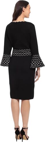 London Times Women's Knit Lurex Shine Dressy Occasion Event Sweater Dress in Saudi Arabia