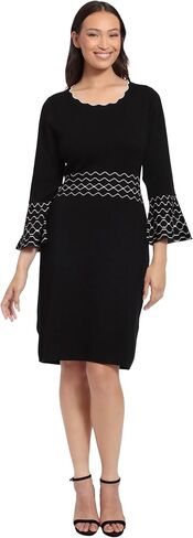 London Times Women's Knit Lurex Shine Dressy Occasion Event Sweater Dress in Saudi Arabia