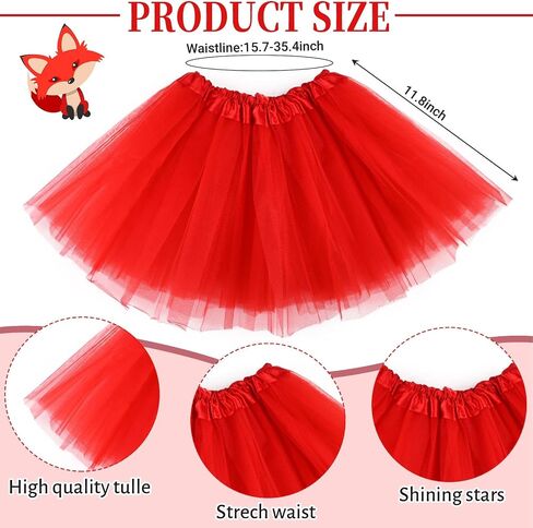 Matiniy Socks Fox Costume Outfit Include Fox Headband Tutu Skirt Bow Tie Tail Blue Socks and Gloves for Girls World Book Day Dress Up in Saudi Arabia