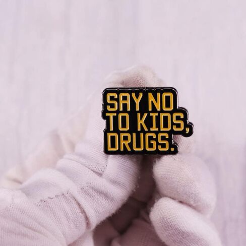 دبوس المينا "Say No to Kids Drugs" للمراهقين والأطفال كشارة حرف على حقائب الظهر كإكسسوارات للحقائب المدرسية in Saudi Arabia