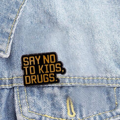 دبوس المينا "Say No to Kids Drugs" للمراهقين والأطفال كشارة حرف على حقائب الظهر كإكسسوارات للحقائب المدرسية in Saudi Arabia