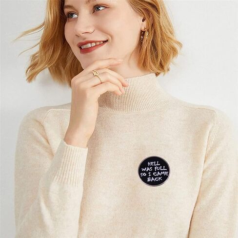 كان الجحيم ممتلئًا لذا أعود المينا دبوس حقيبة الملابس الجينز التلبيب دبوس مضحك الشرير القوطية مجوهرات هالوين هدية الكريسماس للأصدقاء in Kuwait