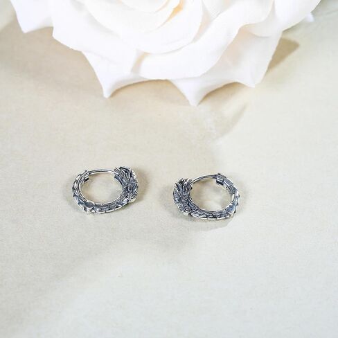 VENACOLY هوب أقراط للنساء الرجال 925 فضة الأطواق هيبوالرجينيك الصلاة مجوهرات عيد الأم in Kuwait