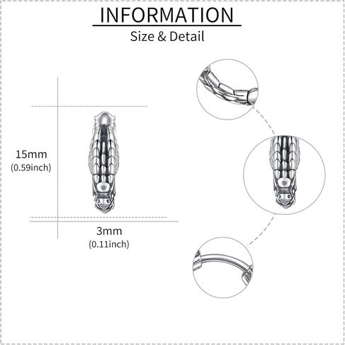 VENACOLY هوب أقراط للنساء الرجال 925 فضة الأطواق هيبوالرجينيك الصلاة مجوهرات عيد الأم in Kuwait