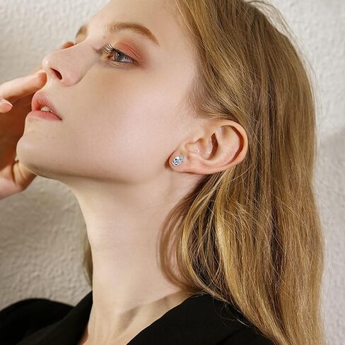 Skull Earrings Sterling Silver Skull Flower Studs Earrings Skull Crown Skull Earrings with Cz Skull Jewelry Gifts for Fathers Day Men Women Graduation Back to School Gift in Saudi Arabia