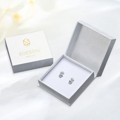 Skull Earrings Sterling Silver Skull Flower Studs Earrings Skull Crown Skull Earrings with Cz Skull Jewelry Gifts for Fathers Day Men Women Graduation Back to School Gift in Saudi Arabia