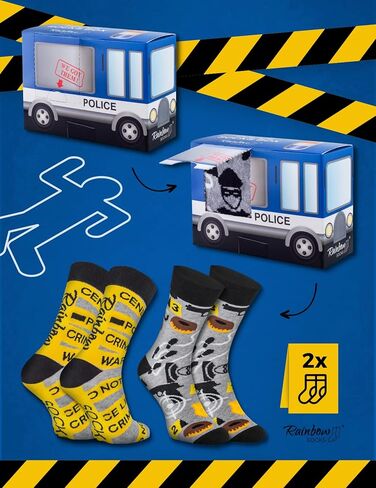 جوارب قوس قزح - جوارب صندوق إسعاف سيارة الشرطة لشاحنة الإطفاء - جوارب قطنية للنساء والرجال - زوجان in Kuwait