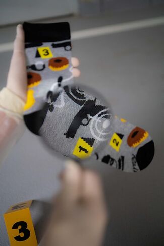 جوارب قوس قزح - جوارب صندوق إسعاف سيارة الشرطة لشاحنة الإطفاء - جوارب قطنية للنساء والرجال - زوجان in Kuwait