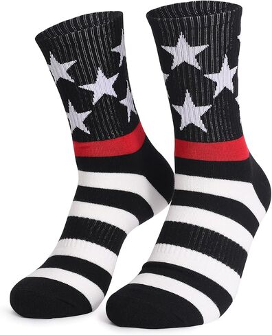 USA American Flag Socks Patriotic Crew Sock for Men Striped Stars Sock Gift in Kuwait
