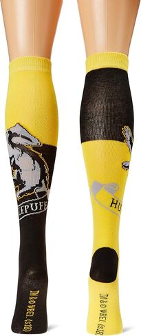Harry Potter Hufflepuff House Knee High Socks, Multi, Shoe Size 4-10 in Saudi Arabia