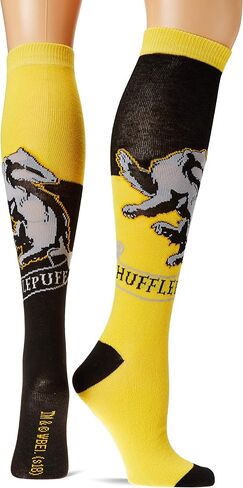 Harry Potter Hufflepuff House Knee High Socks, Multi, Shoe Size 4-10 in Saudi Arabia