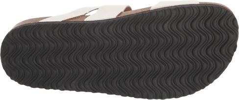 YOKI-GIAN-27 Women's Cork Flat Sandal With Criss Cross Leather Buckle Strap, White, 10 M US in Saudi Arabia