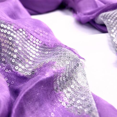 Solid Color Frayed Edge Sequin Stripe Glitter Scarf in Saudi Arabia