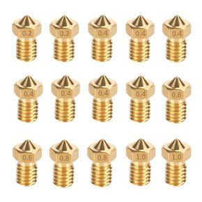 15PCS Brass Nozzles Kit for Anycubic Kobra, 3D Printer 7PCS 0.4mm Nozzles and 2PCS 0.2mm, 0.6mm, 0.8mm, 1.0mm Brass Nozzles Kit for Anycubic Mega, Mega X, Chrion, Kobra, Kobra Neo