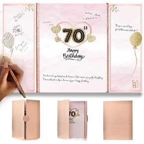 كتاب ضيف عيد الميلاد الخمسين البديل لزخارف حفلات الذهب الأسود للرجال مقاس 12 بوصة × 18 بوصة - هدية بطاقة ملصق تسجيل الدخول لمدة 50 عامًا - تذكار كتاب توقيع الحفلة - ديكور قطعة مركزية للطاولة in Kuwait