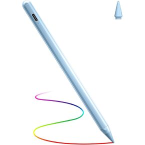 قلم DTTO لجهاز Apple iPad 10th/9th/8th/7th/6th Generation، Pro 11 بوصة، Pro 12.9 بوصة 6th/5th/4th Gen، Mini 6th/5th Gen، iPad Air 5th/4th/3rd Gen، رفض النخيل ، أزرق in Kuwait