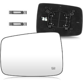 Passenger Right Side View Heated Mirror Glass with Backing Plate Compatible with 2010 Dodge Ram 1500 2500, 2011-2018 Ram 1500 2500, Replace for 68079363AA 68050299AA