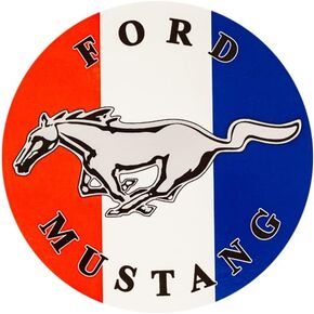 Ford Mustang Logo Vinyl Sticker - 4" Round