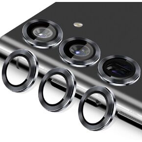 Camera Lens Protector for Samsung Galaxy S24 Ultra, Tempered Glass Aluminum Alloy Ring Lens Cover with [Installation Tray] [Removal tool] Fit for Samsung Galaxy S24 Ultra(Colorful)