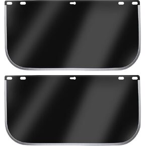 Face Shield Replacement Lens 15.5''x8'' Face Shield Mask Compatible with Hobart 770580 Protective Face Shield Lens Transparent Face Shield Shaded Visors Safety Shield Substitute(2 PCS)