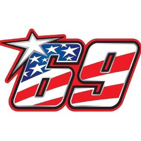 2 Pieces Nicky Hayden Sticker, Moto GP - 6 inches - Kentucky Kid 69 R.I.P Sticker Decal
