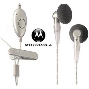 Motorola OEM Silver Universal Stereo Headset - Compatible with 3.5mm and 2.5mm Phones