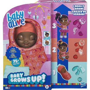 Baby Alive Baby Grows Up (Sweet) - Sweet Blossom or Lovely Rosie, Growing and Talking Baby Doll, Toy with 1 Surprise Doll and 8 Accessories
