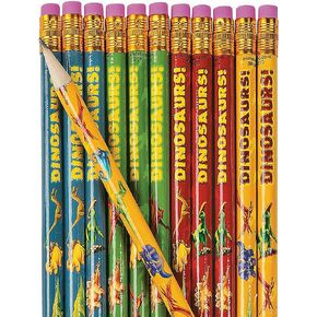 Fun Express Dinosaur Pencils - Set of 24 - Stationery School and Party Supplies