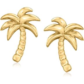 RS Pure by Ross-Simons 14kt Yellow Gold Palm Tree Earrings