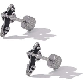 Cyan Birdee Unisex Iron Flower Body Piercing Earrings Spiral Ear Plugs 316l Surgical Steel 1pc/3pc Personalized Suitable For All Body Piercings