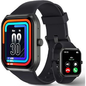 Smart Watch for Men and Women - 1.91" Screen Smart Watches with Heart Rate Monitor,Blood Oxygen,Sleep Tracker,Phone Call,Voice Assistant,Games,Fitness Tracking,Music Control,APP Notifications