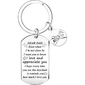 Father Keychain for Dad Daddy Best Gift to Dad Father Birthfay Keyrings Appreciate Gifts for Dad Father Daddy