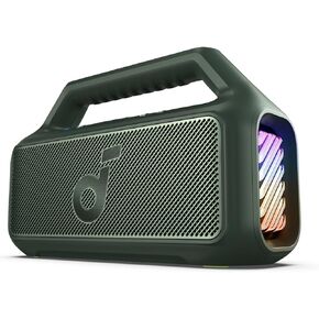 soundcore Boom 2 Outdoor Speaker, 80W, Subwoofer, BassUp 2.0, 24H Playtime, IPX7 Waterproof, Floatable, RGB Lights, USB-C, Custom EQ, Bluetooth 5.3, Portable For Outdoors, Camping, Beach (Renewed)