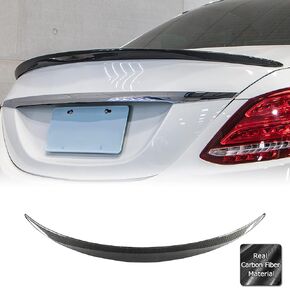 AeroBon Real Carbon Fiber Trunk Spoiler Compatible with 2015-2021 Mercedes C Class W205 Sedan (A Style)