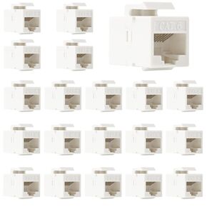 RJ45 Cat6 Keystone Coupler، أنثى إلى أنثى Cat6 Keystone Jack، Keystone Coupler Ethernet Insert for Cat6 Cable Extender Network Cable Inline Modular