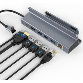 Tiergrade USB C Hub 6-in-1 USB C Hub with 4K 60Hz HDMI, 3 USB-A 3.0, Micro USB, Audio, Gigabit Ethernet Steam Deck Docking Station for MacBook Pro, iMax, etc